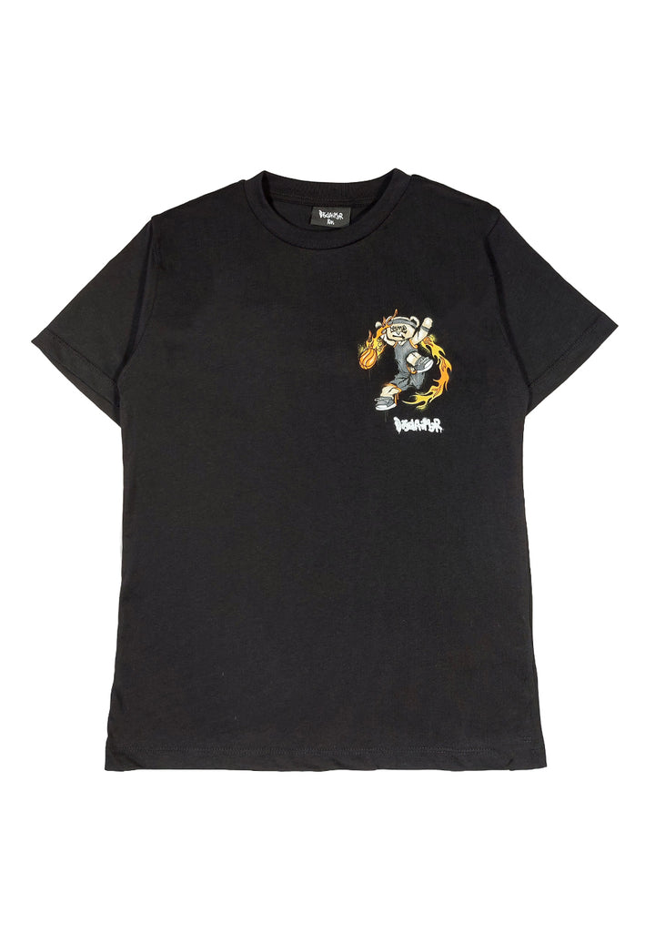 T-shirt nera per bambino