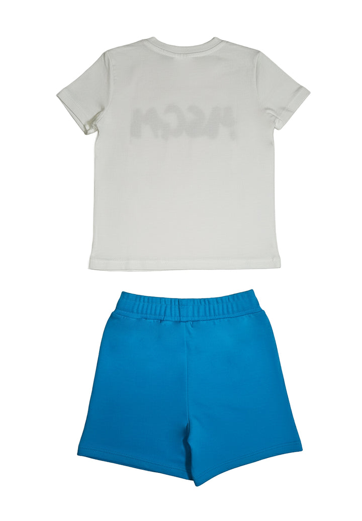 Completo bianco-celeste per neonato