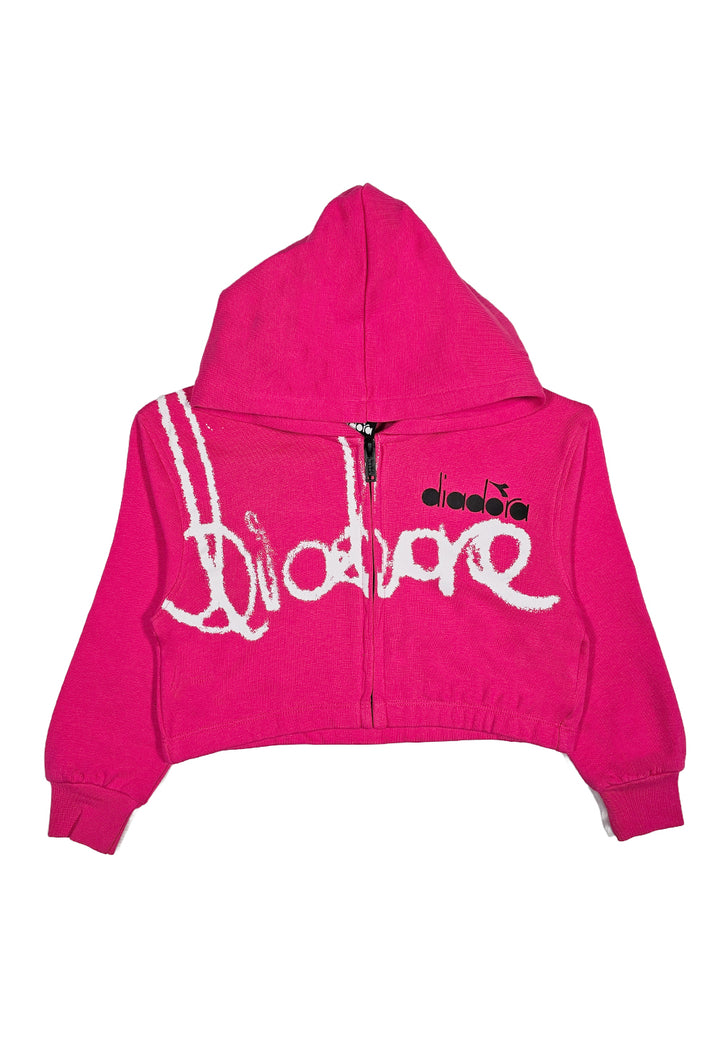 Felpa zip fuxia per bambina - Primamoda kids