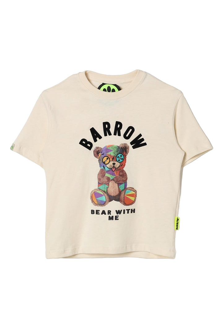 T-shirt crema per bambina
