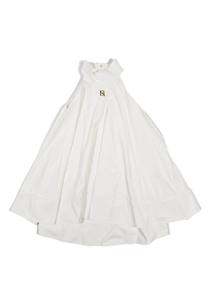 Vestito ecopelle bianco per bambina