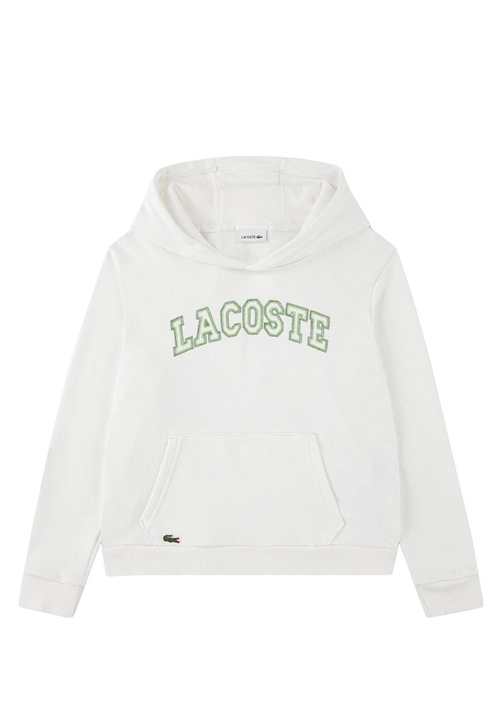 Felpa cappuccio bianca per bambino