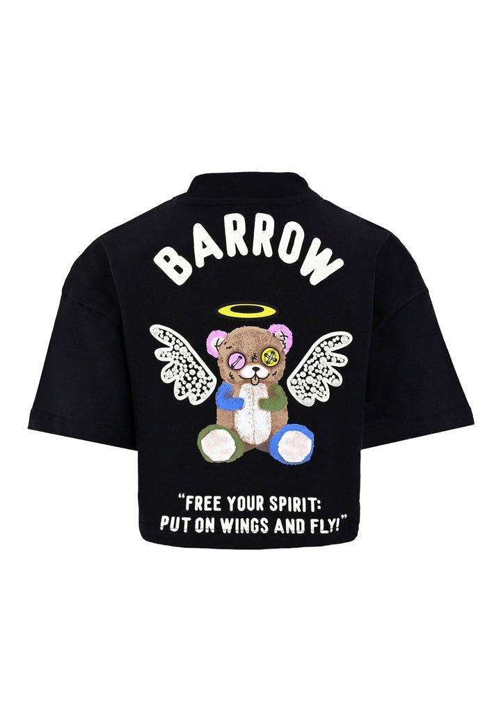 T-shirt nera per bambina