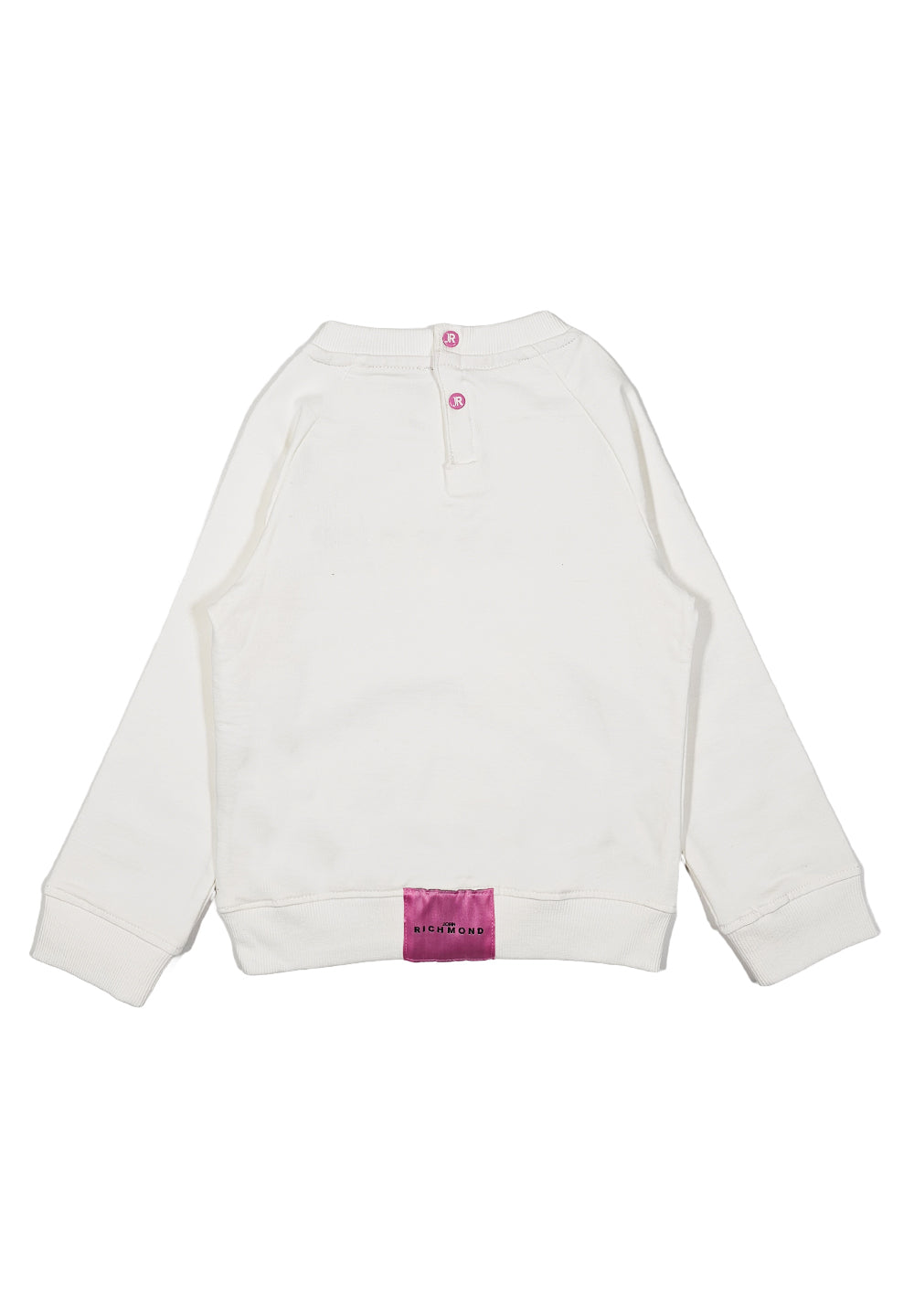 White crew neck sweatshirt for baby girls