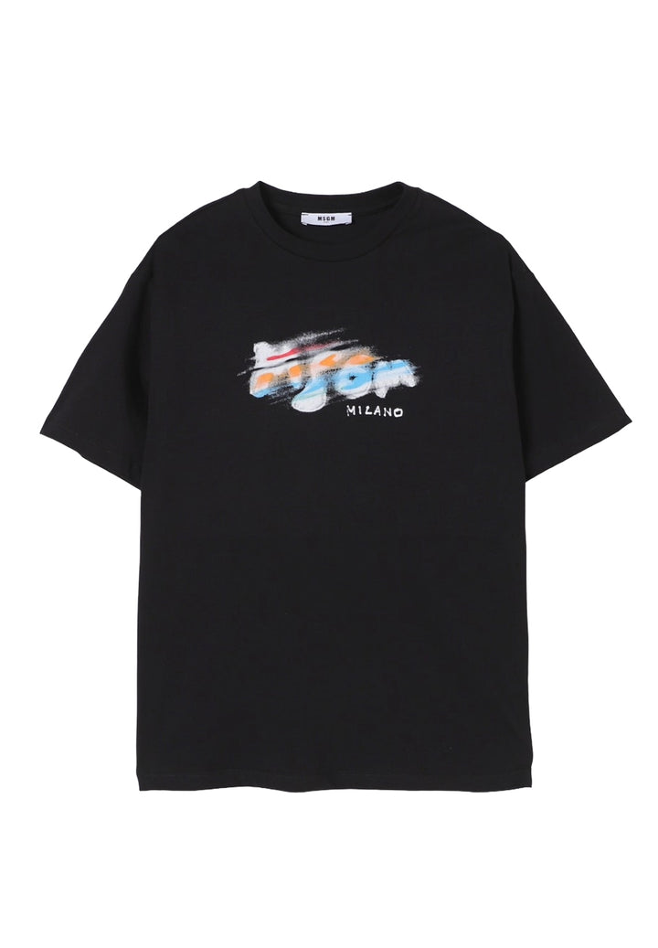 T-shirt nera per bambino