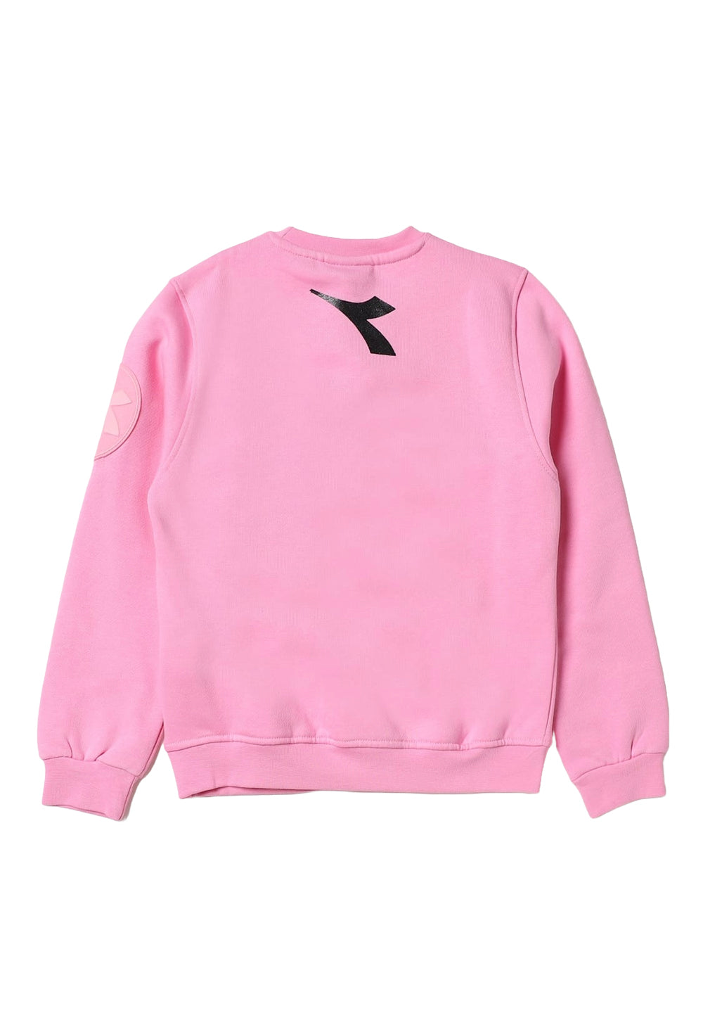 Pink crewneck sweatshirt for girls