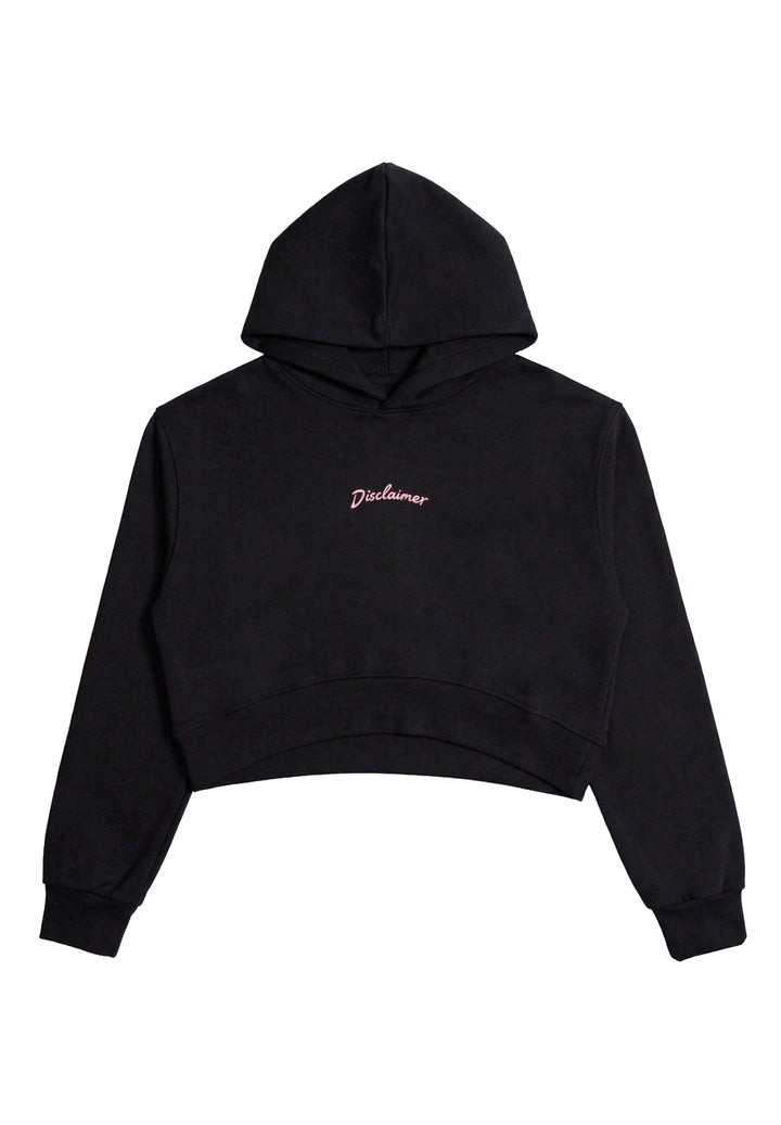 Felpa cappuccio nera per bambina