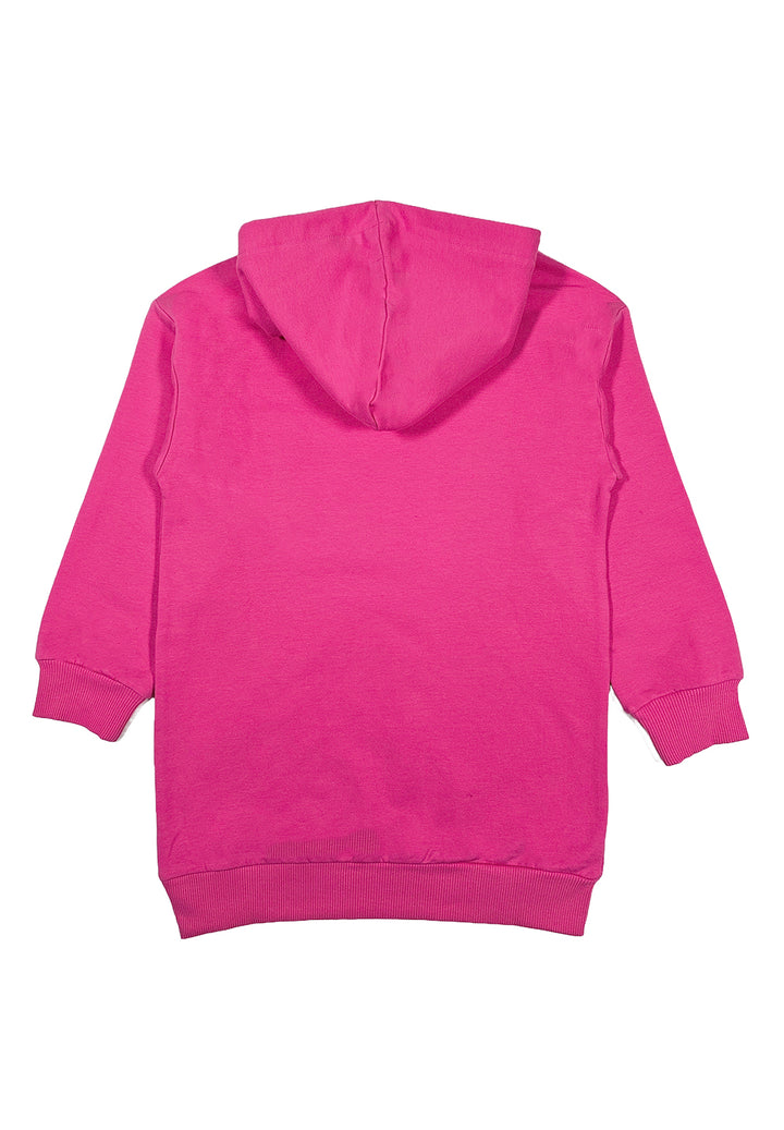 Vestito felpa fuxia per bambina