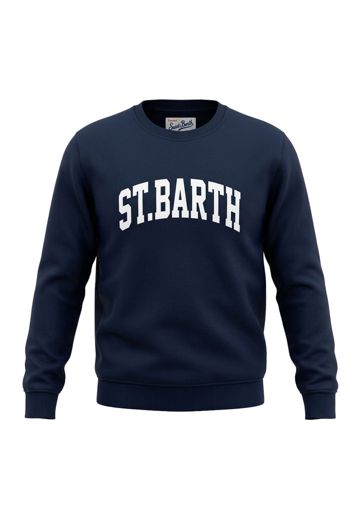 Felpa girocollo blu navy per bambino