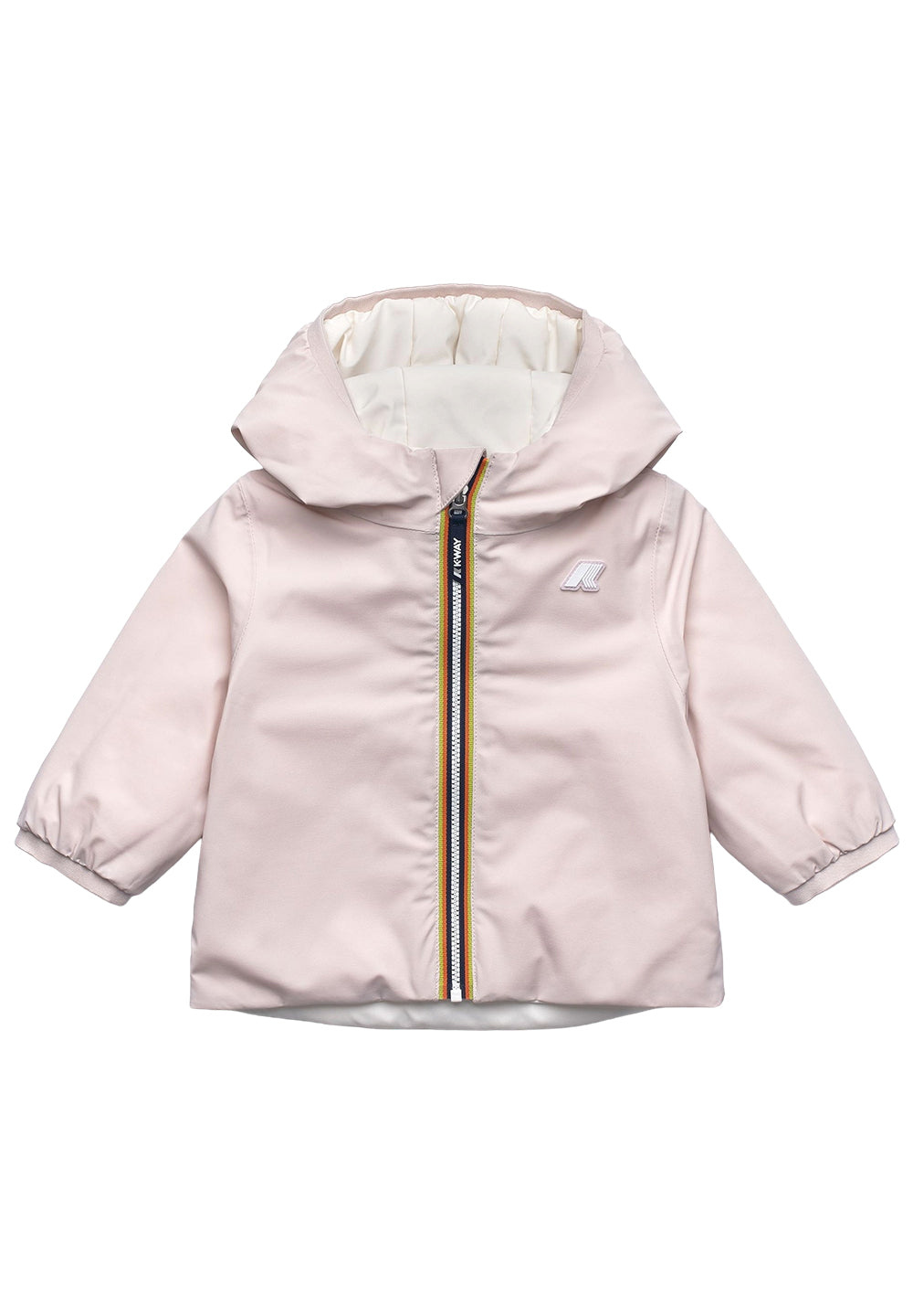 Giubbotto reversibile rosa-bianco per neonata