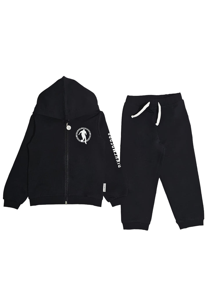 Completo felpa nero per bambino