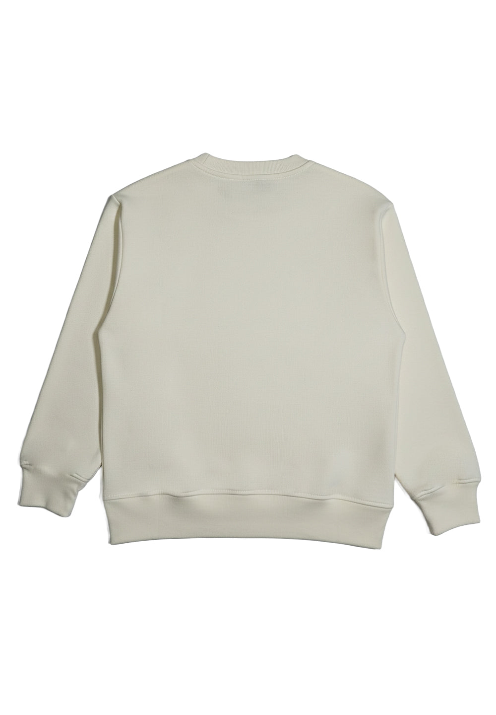 Felpa girocollo crema per bambino