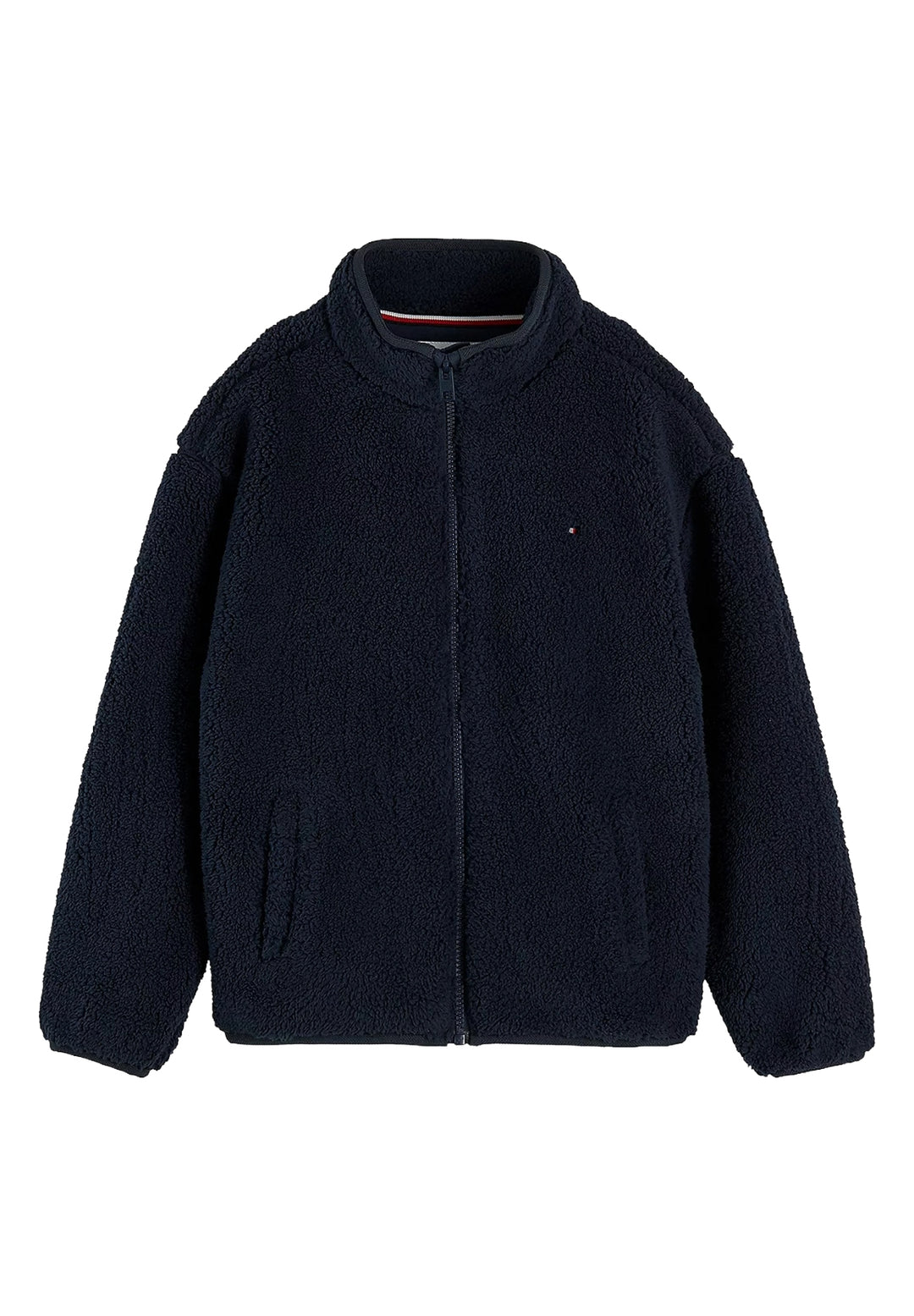Felpa teddy zip blu per bambino