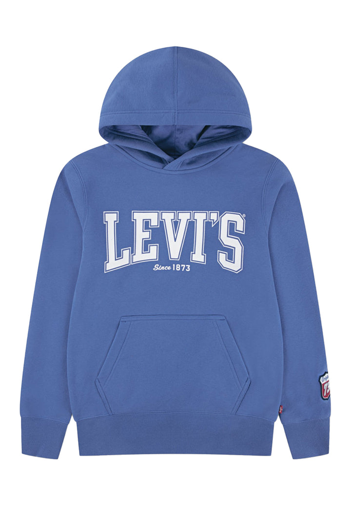 Felpa cappuccio blu per bambino