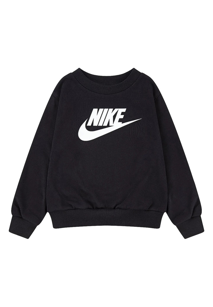 Felpa girocollo nera per bambino