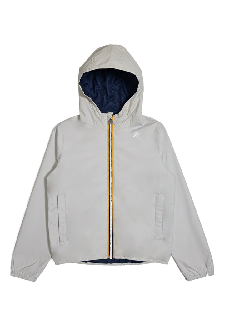 Giubbino reversibile blu-grigio per bambino
