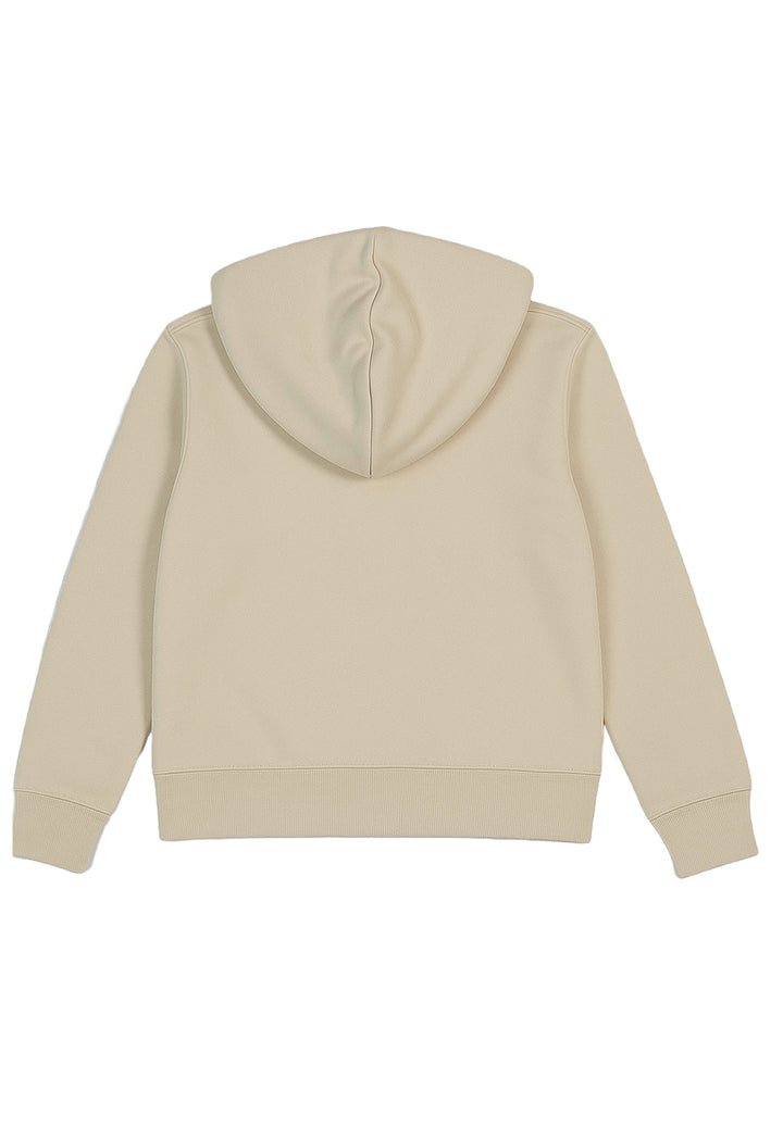 Felpa cappuccio beige per bambina