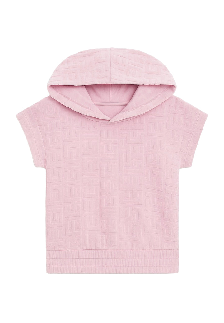 Pink hooded sweatshirt for girls