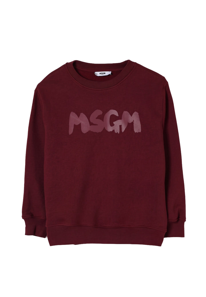 Felpa girocollo bordeaux unisex