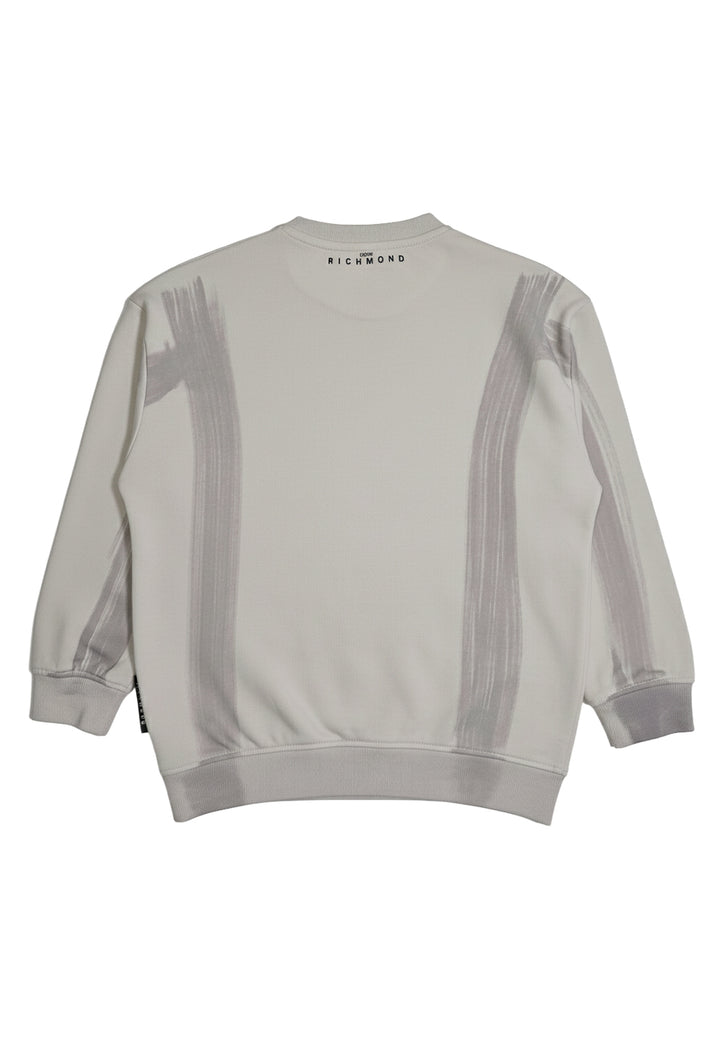 Felpa girocollo grigia per bambino