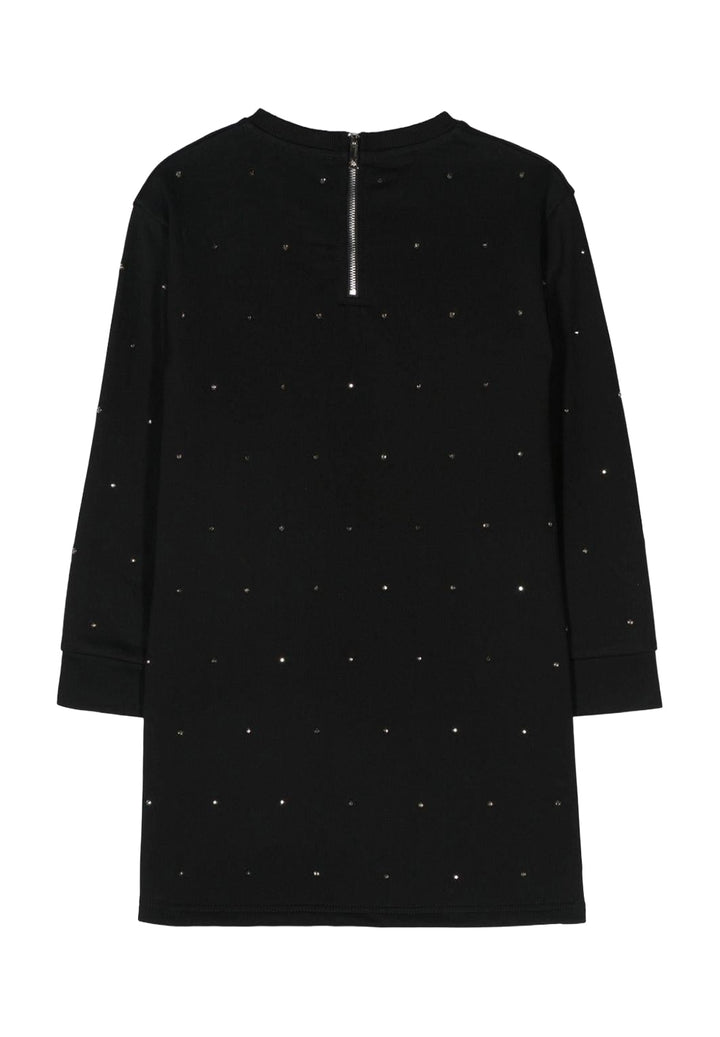 Vestito felpa nero per bambina