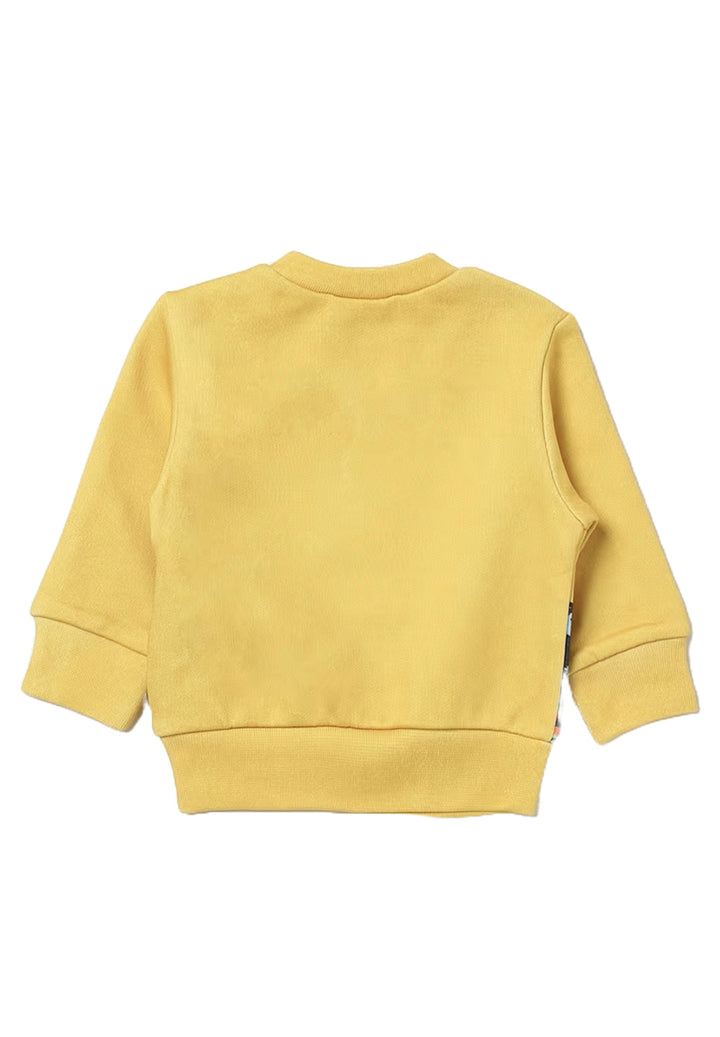 Yellow crewneck sweatshirt for newborns