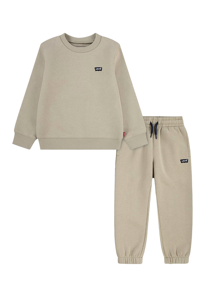 Completo felpa beige per neonato