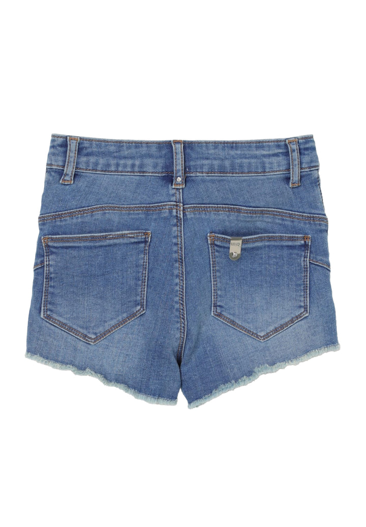 Short blu denim per bambina