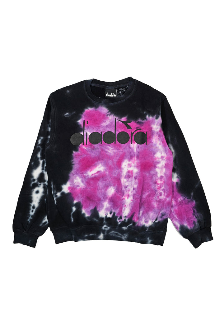 Black-fuchsia crewneck sweatshirt for girls