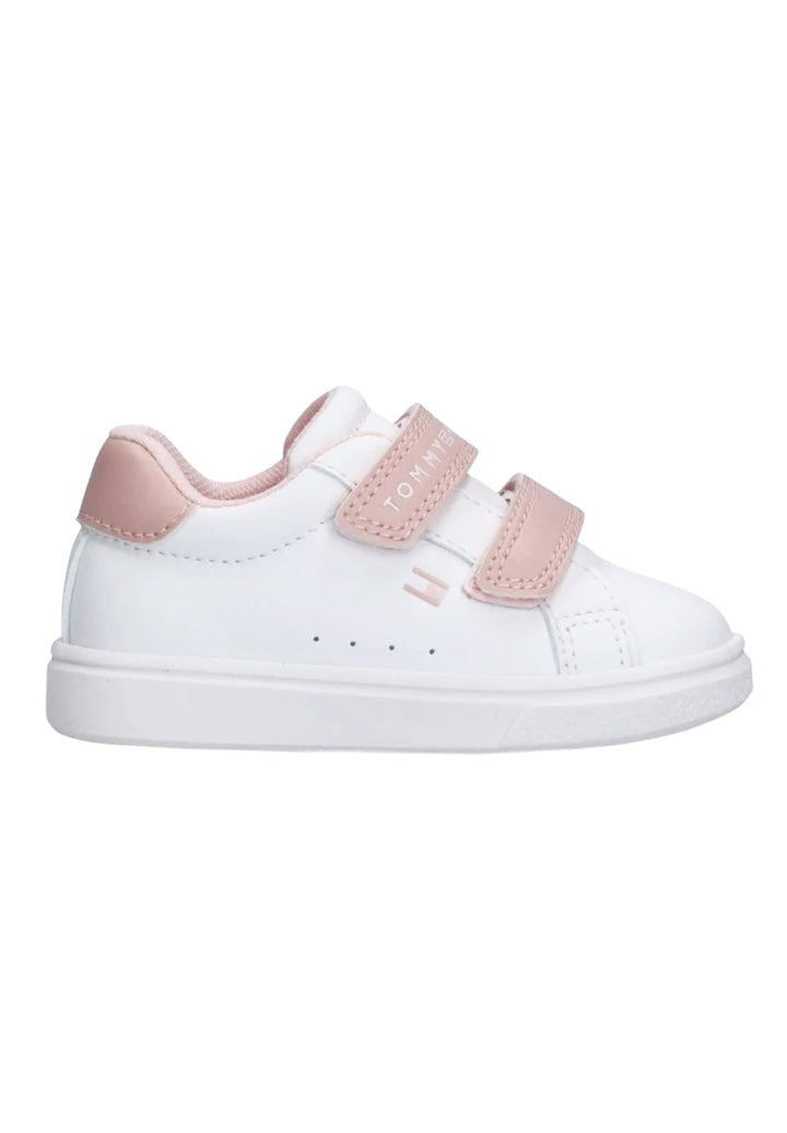 Scarpe bianco-rosa per neonata