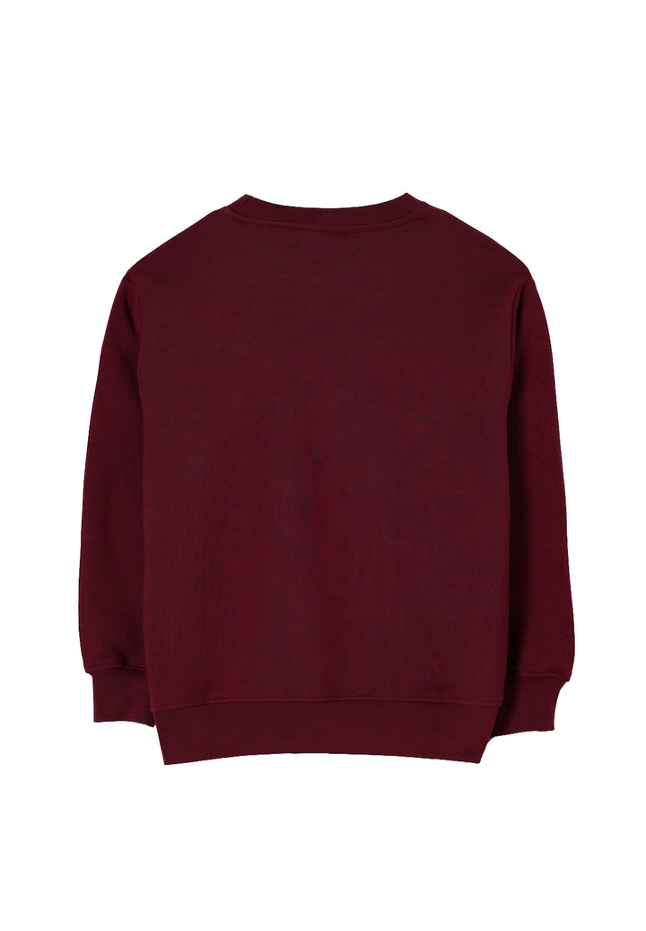 Felpa girocollo bordeaux unisex