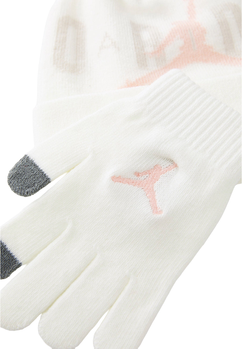 Set cappello+guanti panna per bambina