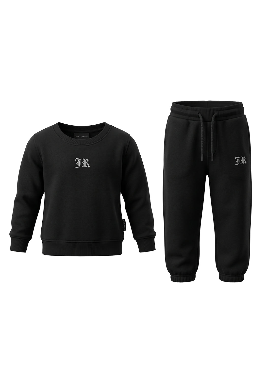 Completo felpa nero per bambino