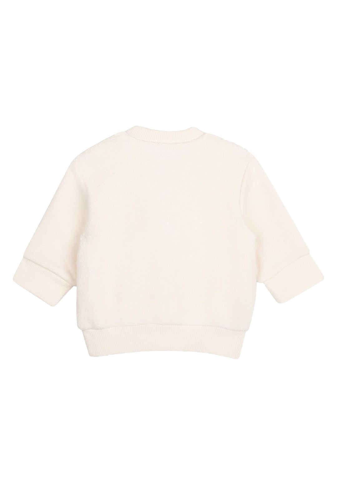 Felpa girocollo beige per neonato