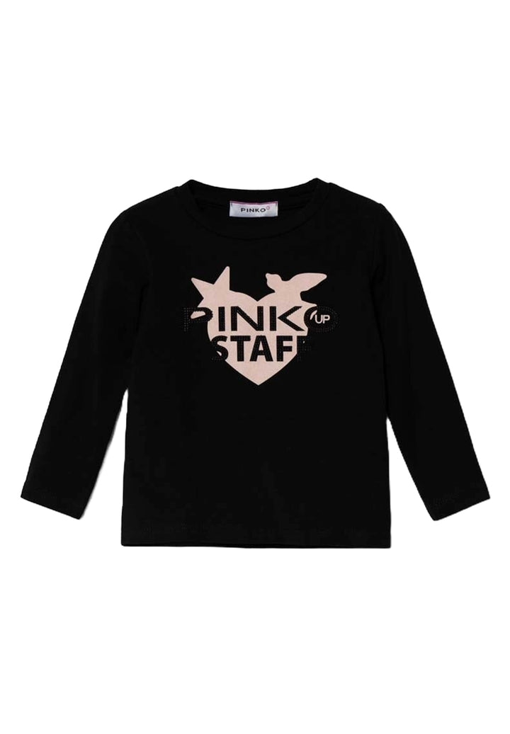 T-shirt nera per neonata