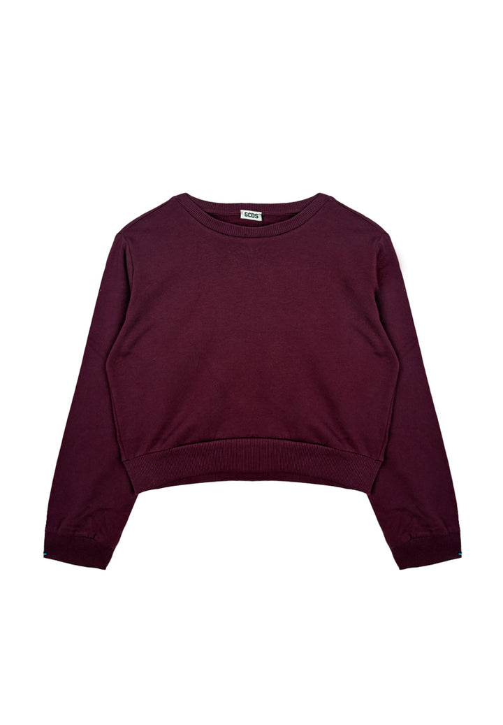 Felpa cappuccio bordeaux per bambina