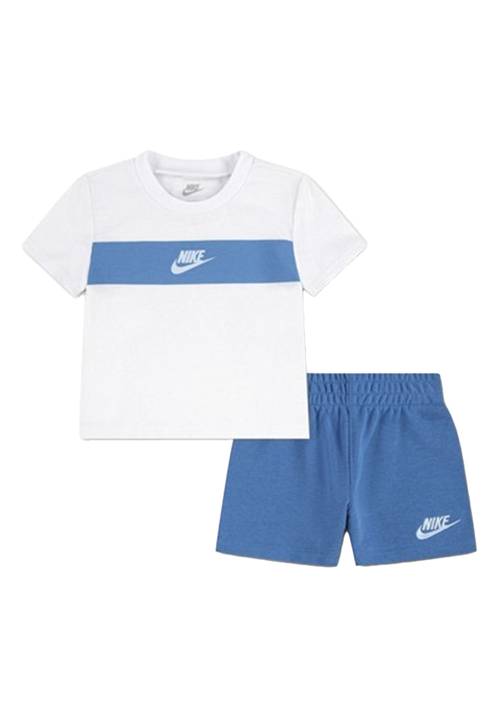 Completo bianco-blu per bambino