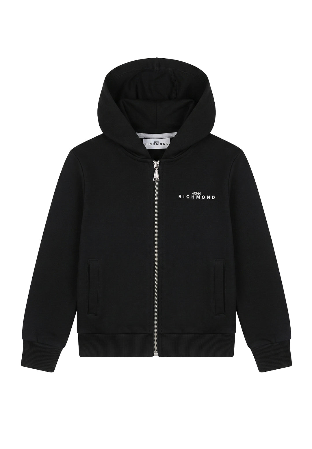 Felpa zip nera per neonato