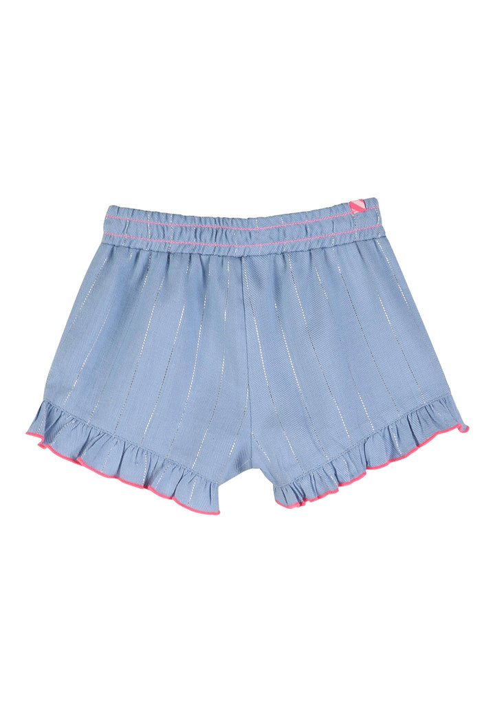 Short blu denim per neonata