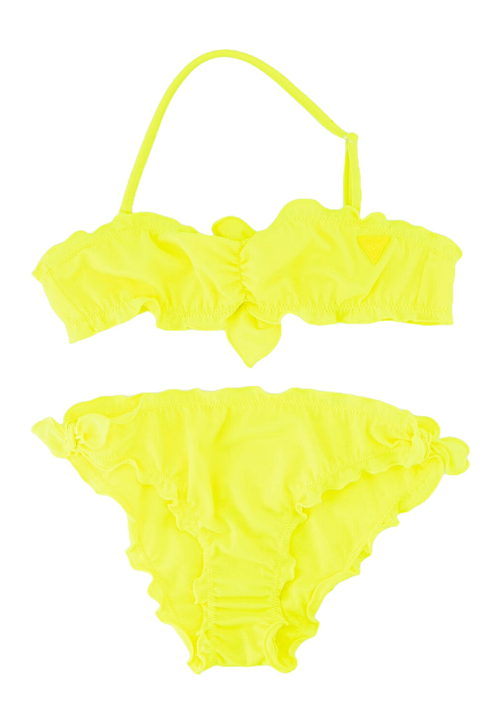 Costume bikini giallo fluo per bambina