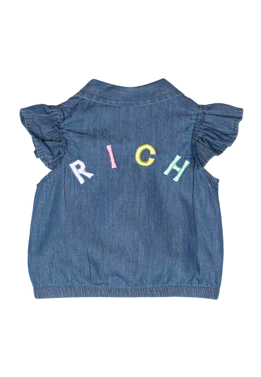 Camicia blu denim per bambina