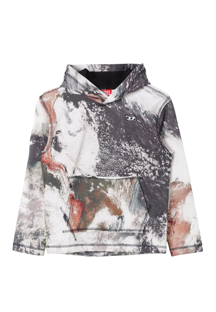 Felpa cappuccio multicolor per bambino