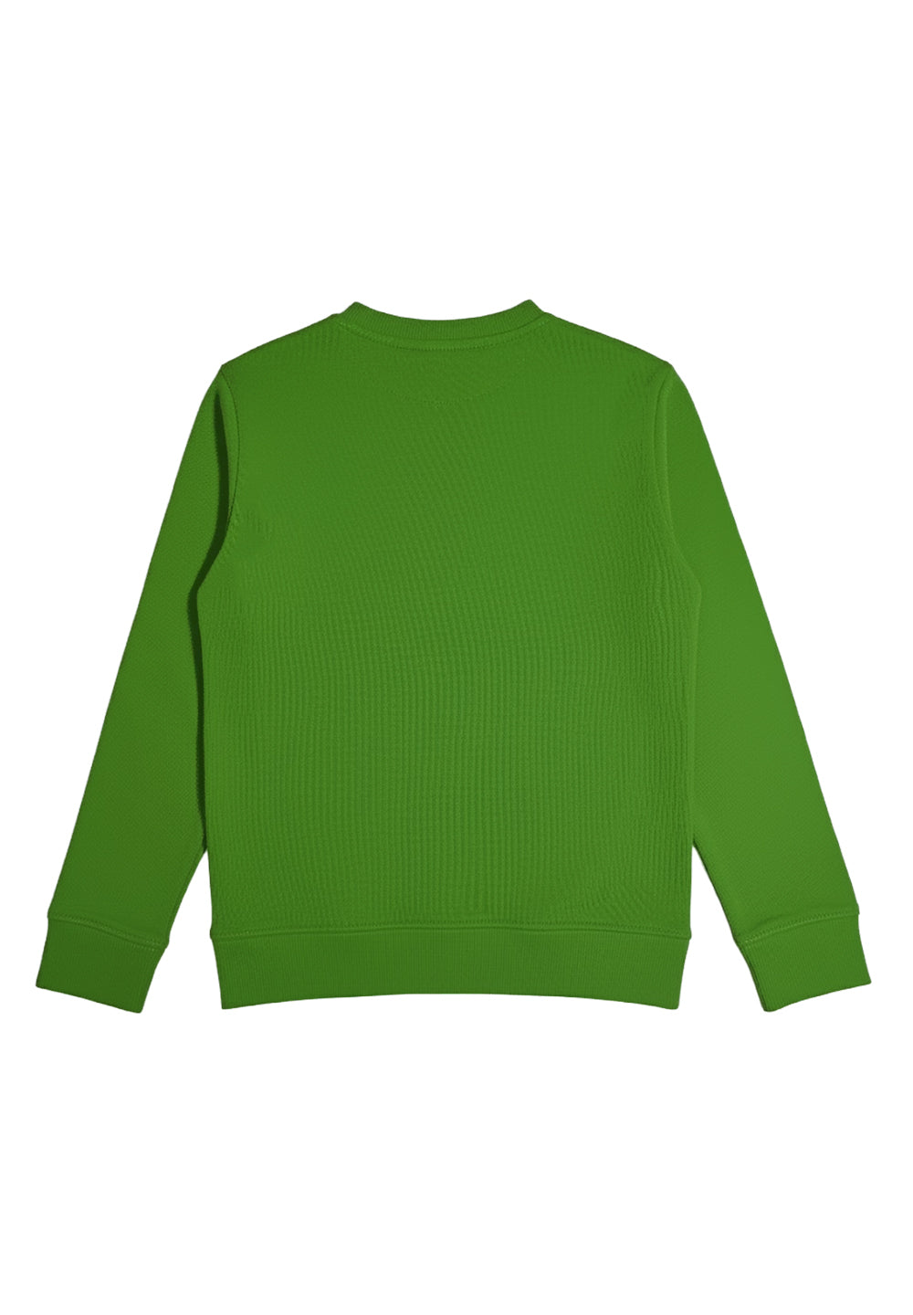 Felpa girocollo verde per bambino