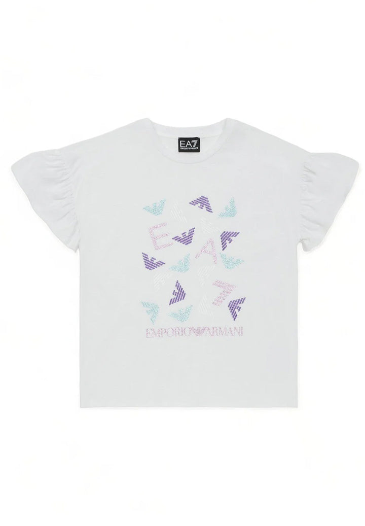 T-shirt bianca per bambina