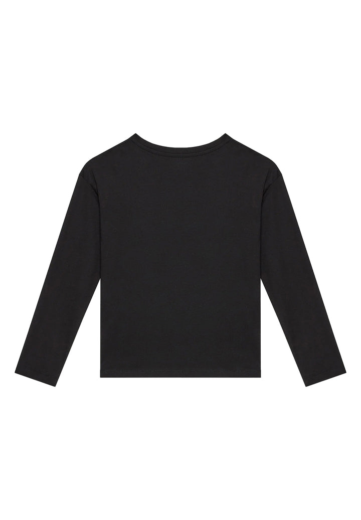 T-shirt nera per bambina