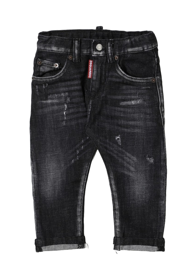 Jeans nero denim per neonato