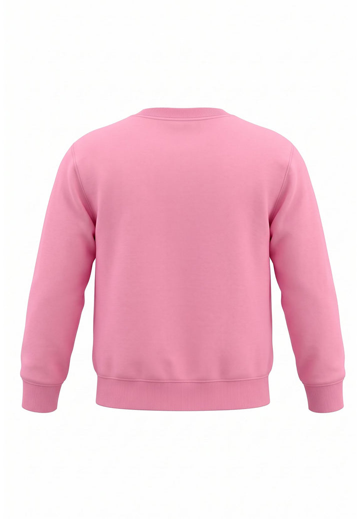 Felpa girocollo rosa unisex
