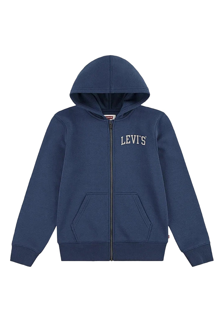 Felpa zip blu per bambino