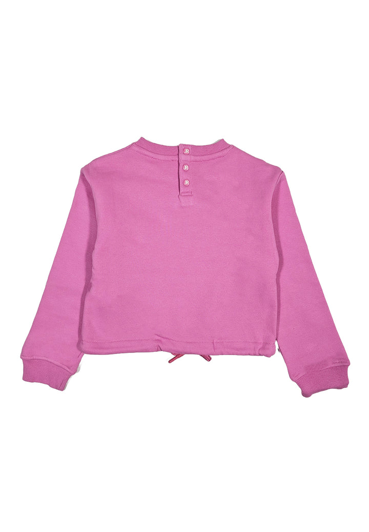 Rosa Sweatshirt mit Rundhalsausschnitt für Mädchen