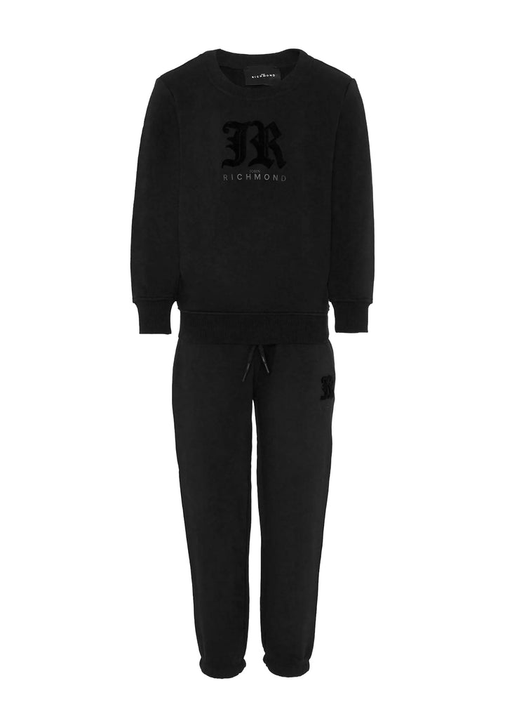 Completo felpa nero per bambina